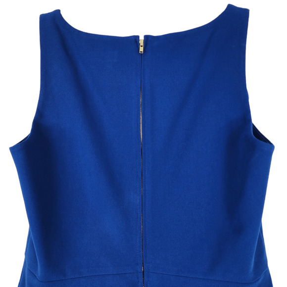 Jill Stuart Sweetheart Blue Sapphire Midi Sheath Dress Size 10 NEW High Slit - Picture 8 of 11